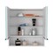 Tuhome Jaspe Mirror Cabinet, Three Internal Shelves, One Open Shelf, Double Door Cabinet, White GLB5550 - alternate 2